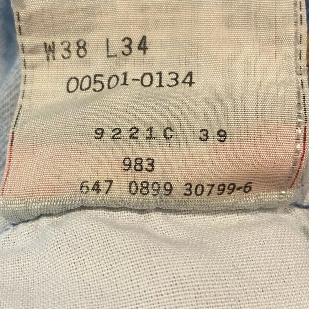 Vintage 90s Levi’s 501 Mens 38x34 Straight Leg Button Fly Jeans